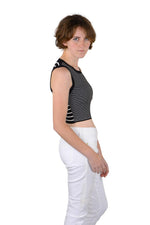 Socal Look Women’s Ribbed Knit Sleeveless Crop Tank Top