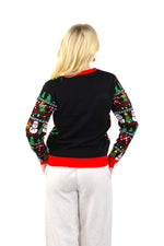 SOCAL LOOK Youth Ugly Christmas Sweater, Multicolor Long Sleeve Unisex Teen Cute Snowman Holiday Xmas Pullover for Big Boys & Girls