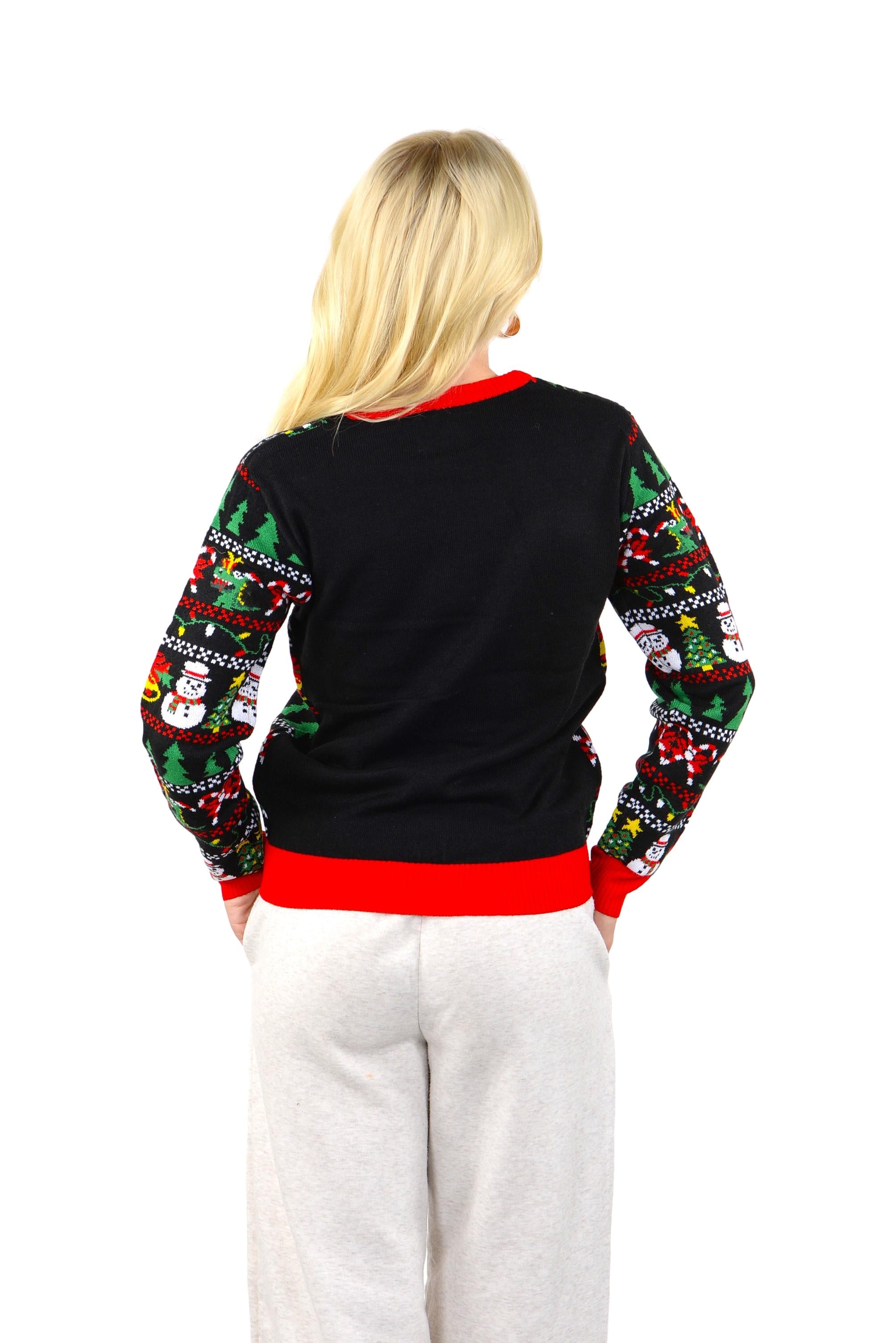 SOCAL LOOK Youth Ugly Christmas Sweater, Multicolor Long Sleeve Unisex Teen Cute Snowman Holiday Xmas Pullover for Big Boys & Girls