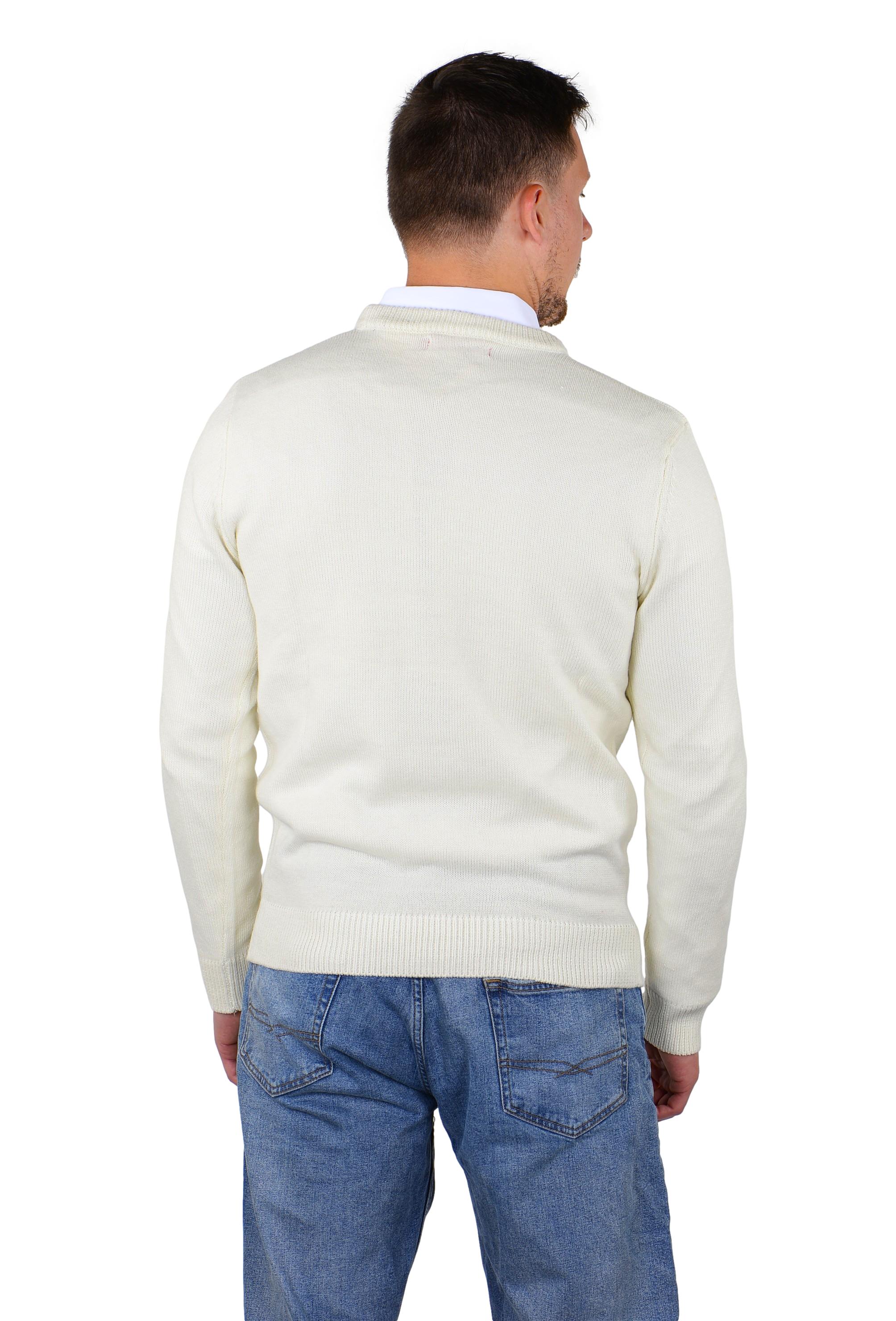 Socal Look Men's Sweater Crew Neck Long Sleeve Acrylic Pullover