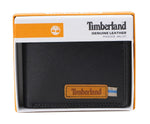 Timberland Men's Genuine Leather Bifold Passcase Wallet with Flip ID Pocket