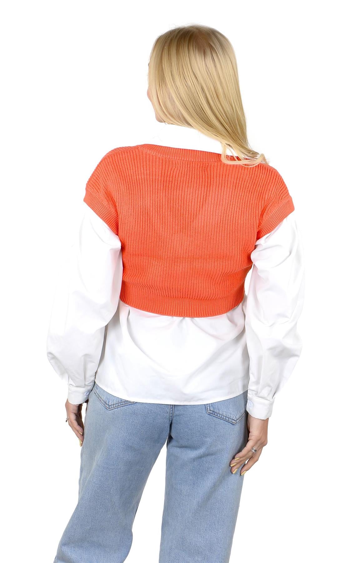 Socal Look Women's Sleeveless V-Neck Crop Top in Stretchable Viscose