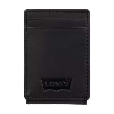 Levi's Men's RFID Magnetic Front Pocket Card Case  Slim Wallet Black