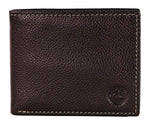 Timberland Men's Genuine Leather Bifold Passcase Wallet with Flip ID Pocket