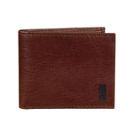 Levi's Men's RFID Leather Traveler Bifold Wallet with ID Window Brown
