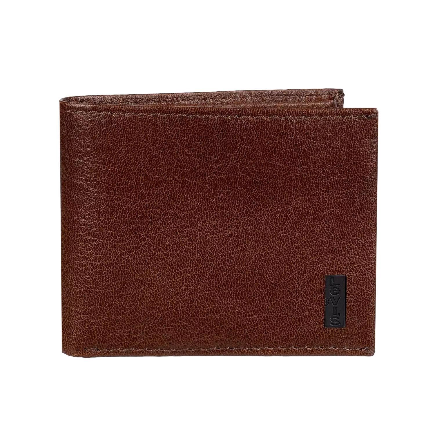 Levi's Men's RFID Bifold Leather Wallet Slim Classic Billfold