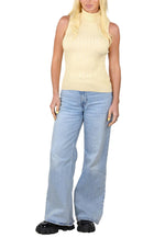 Socal Look Ribbed Women’s Sleeveless Turtleneck Top Y2K Cute