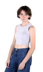 Socal Look Women’s Ribbed Knit Sleeveless Crop Tank Top