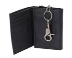 Dickies Men's Leather Chain Trifold Classic Capacity Wallet Black