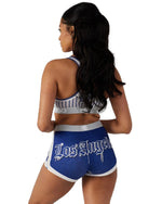 PSD Women's LA Blue Jersey Sports Bra Multicolor