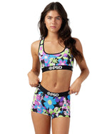 PSD Women's Hippie Floral Sports Bra Multicolor