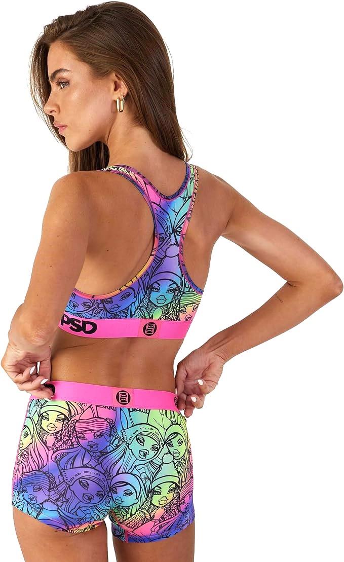 PSD Women's Bratz Rainbow Sports Bra Multicolor