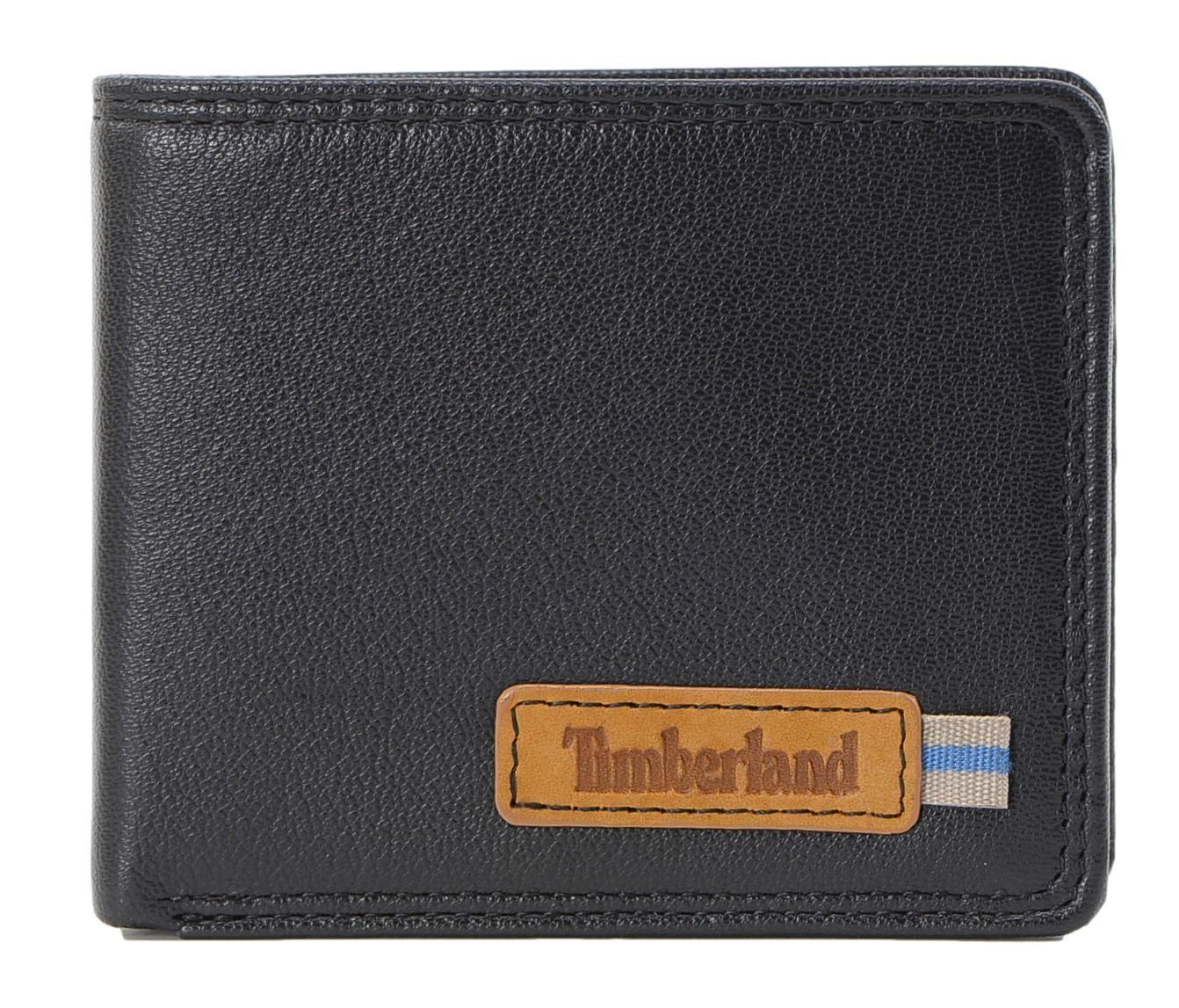 Timberland Men's Genuine Leather Bifold Passcase Wallet with Flip ID Pocket