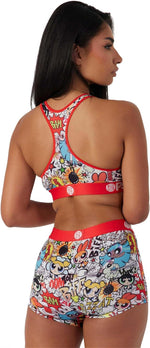 PSD Women's Powerpuff Girls Bomb Sports Bra Multicolor