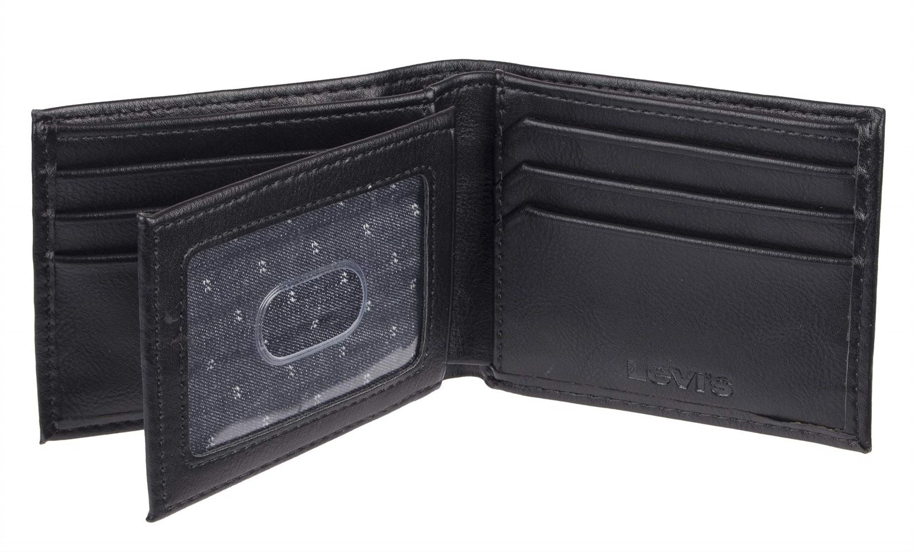 Levi's Men's RFID Bifold Leather Wallet Slim Classic Billfold