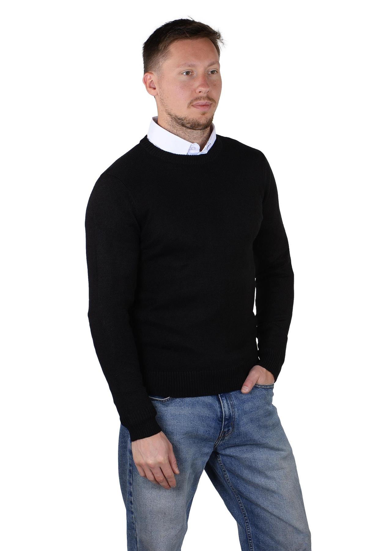 Socal Look Men's Sweater Crew Neck Long Sleeve Acrylic Pullover