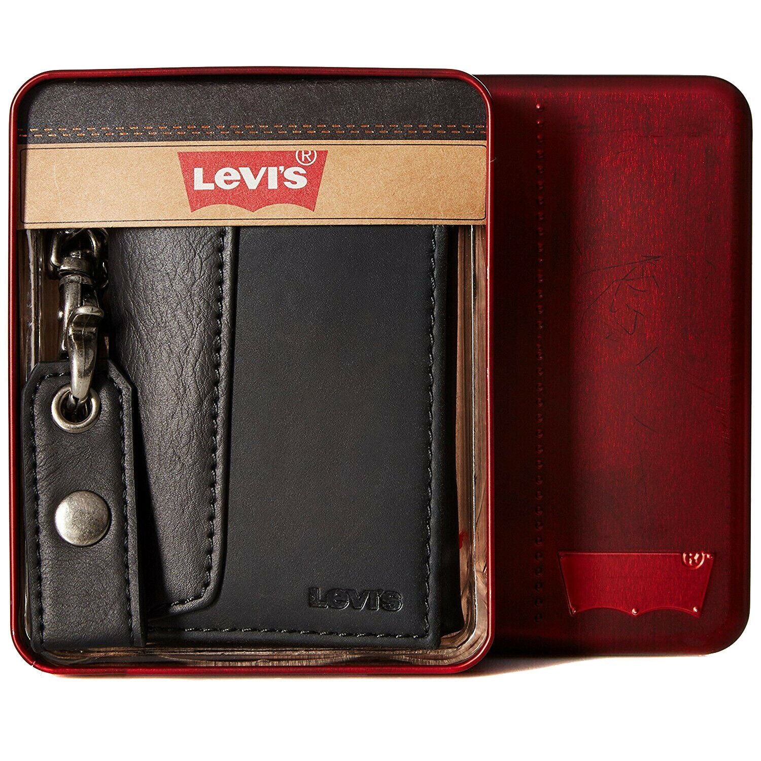 Levi's Men's RFID Trifold Leather Wallet -Slim Classic Billfold