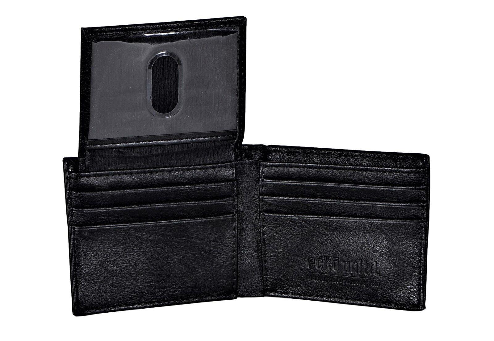 Size  one size Men's Bifold Wallet with Flip-Out ID and Metal Logo