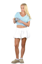 Socal Look Women's Sleeveless V-Neck Crop Top in Stretchable Viscose