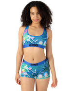 PSD Women Sports Bra R&M Portal Haze - Racerback, Breathable Microfiber Fabric