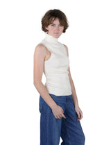 Socal Look Ribbed Women’s Sleeveless Turtleneck Top Y2K Cute