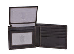 Timberland Men's Genuine Leather Bifold Passcase Wallet with Flip ID Pocket