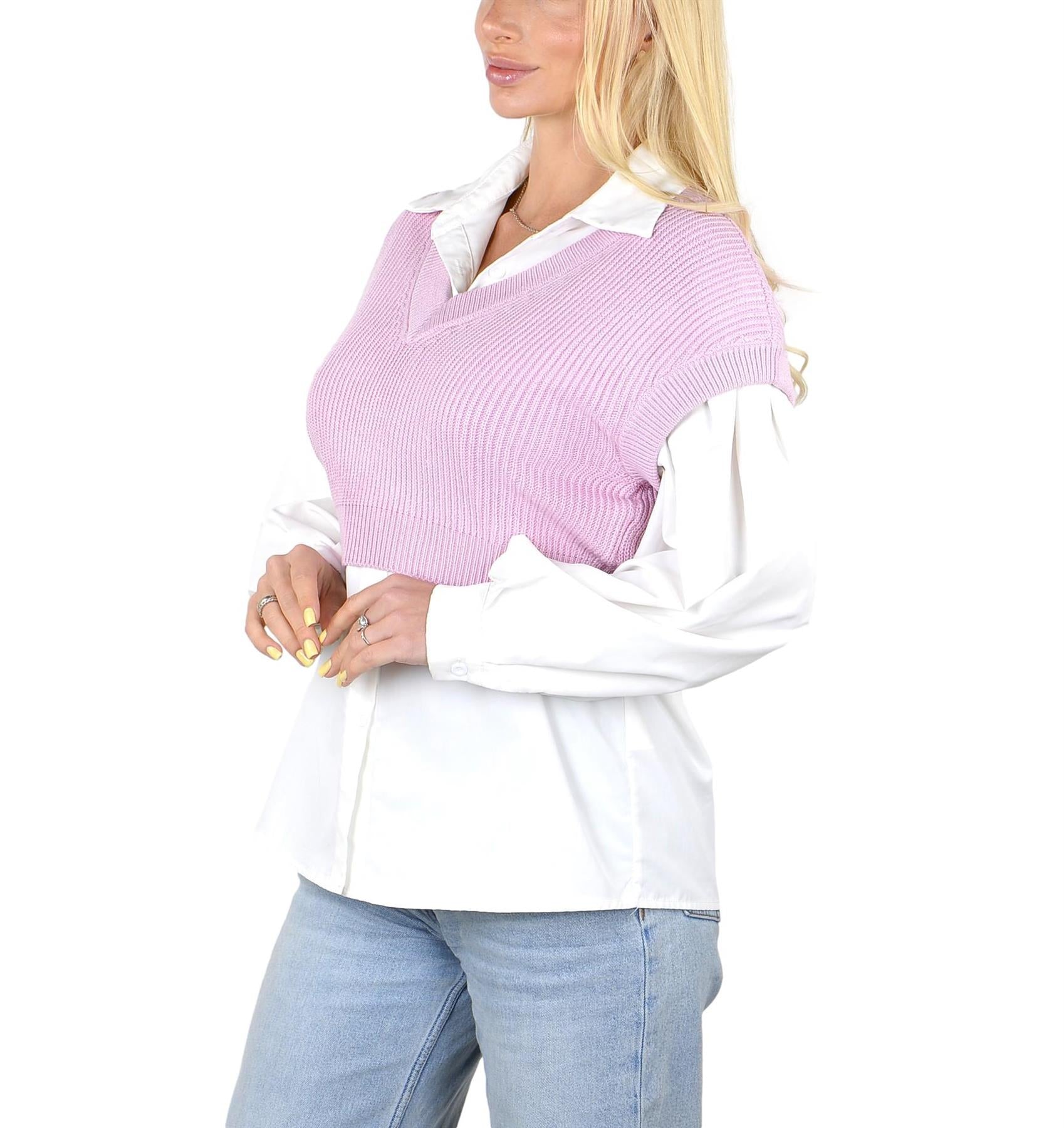Socal Look Women's Sleeveless V-Neck Crop Top in Stretchable Viscose