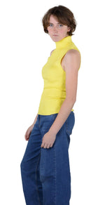 Socal Look Ribbed Women’s Sleeveless Turtleneck Top Y2K Cute