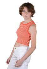 Socal Look Women’s Ribbed Knit Sleeveless Crop Tank Top