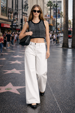 Socal Look Women's Sleeveless Crew Neck Sweater Top in Stretchable Viscose Blend