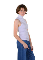 Socal Look Ribbed Women’s Sleeveless Turtleneck Top Y2K Cute
