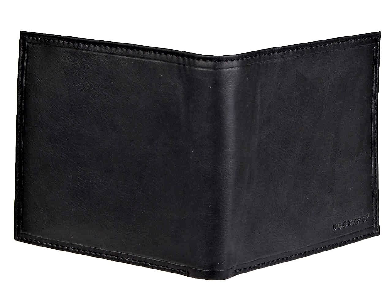 Dockers Men's Rfid Blocking Extra Capacity Hipster Duplex Bifold Wallet Black