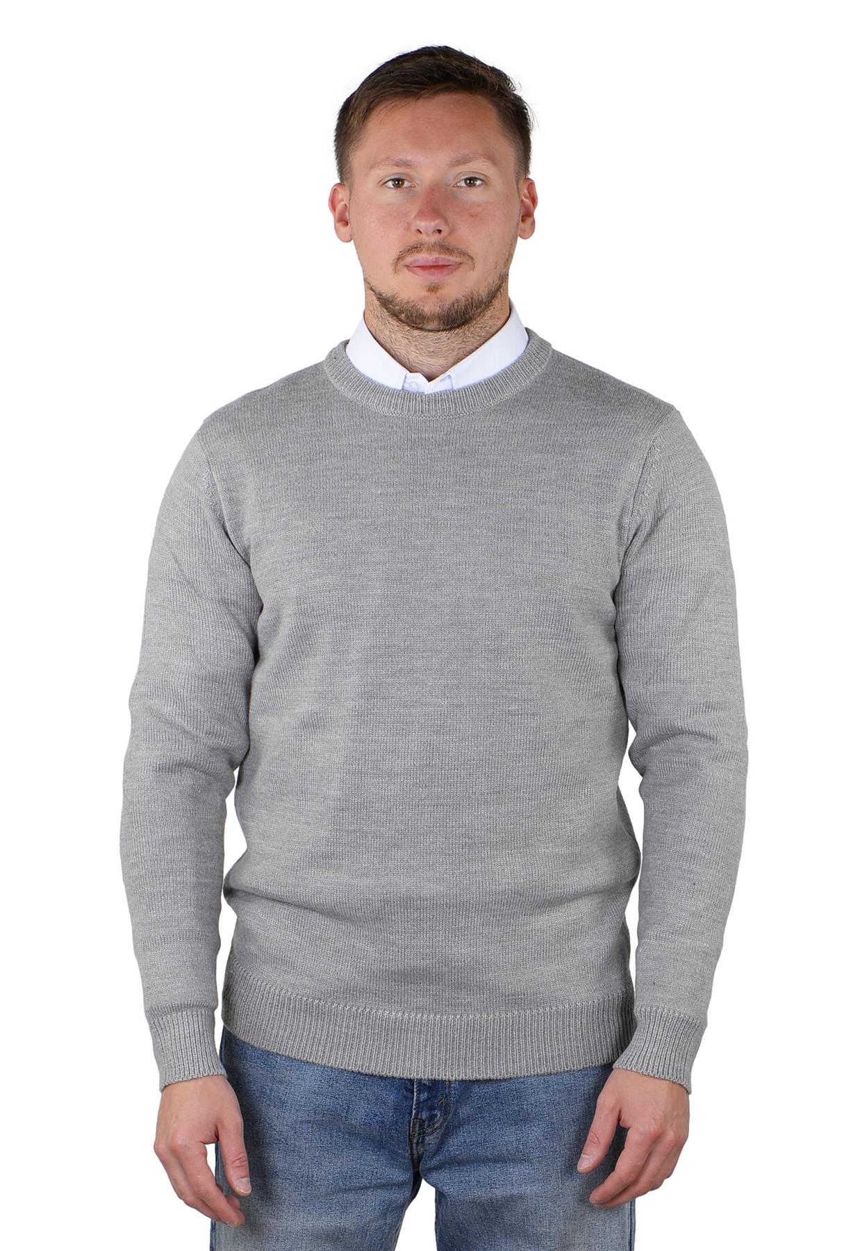 Socal Look Men's Sweater Crew Neck Long Sleeve Acrylic Pullover