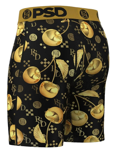 PSD Men's Golden Cherries Boxer Briefs - Breathable and Supportive Underwear