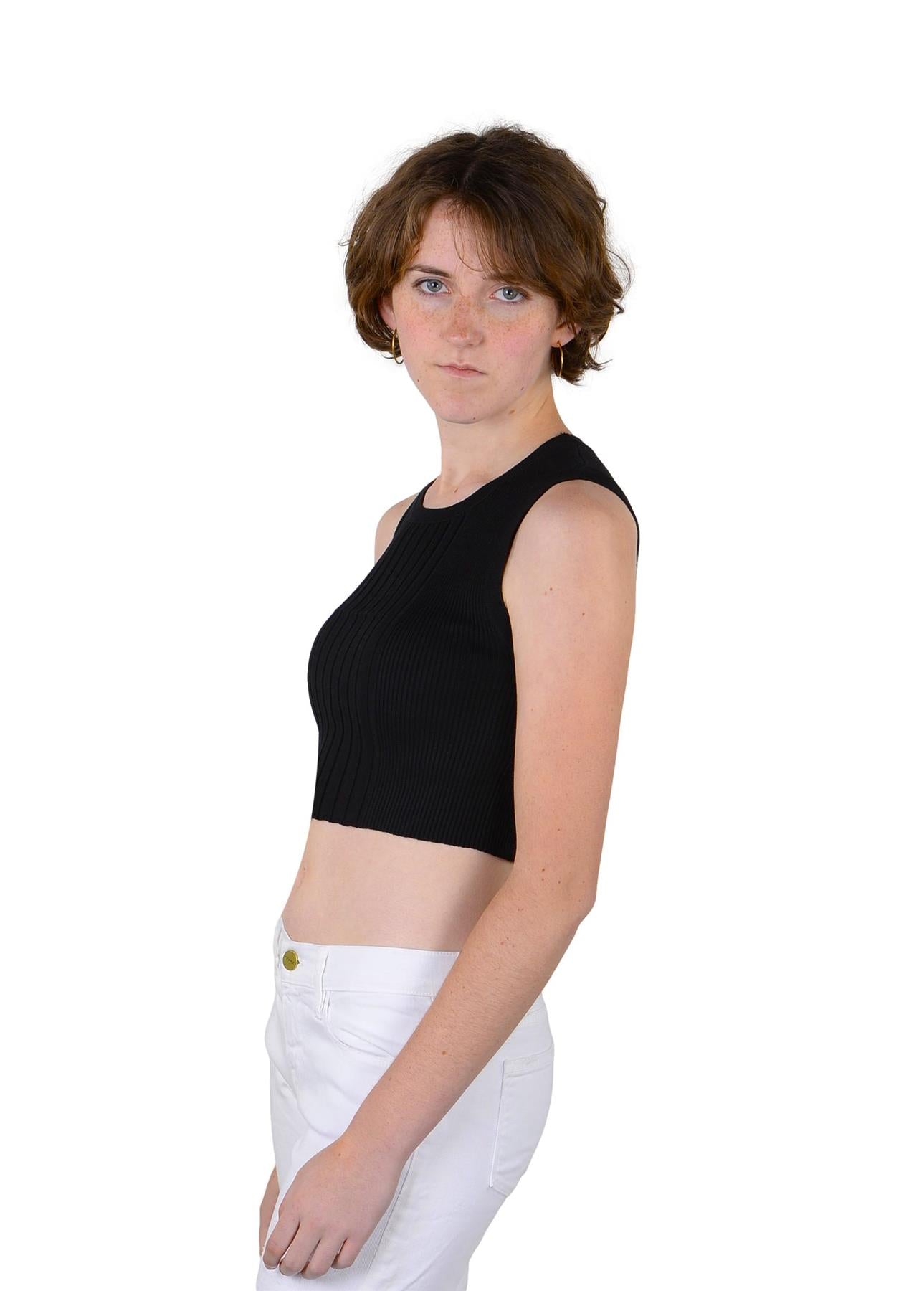 Socal Look Women’s Ribbed Knit Sleeveless Crop Tank Top