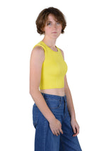 Socal Look Women’s Ribbed Knit Sleeveless Crop Tank Top