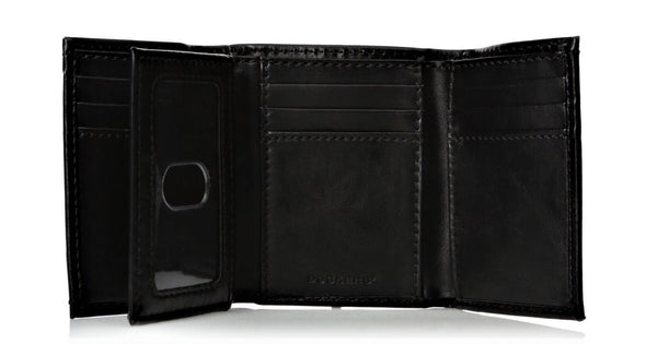 Dockers Men's Leather Trifold Wallet RFID Extra Capacity Slim Black