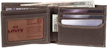 Levi's Men's RFID Bifold Leather Wallet Slim Classic Billfold