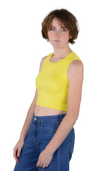 Socal Look Women’s Ribbed Knit Sleeveless Crop Tank Top