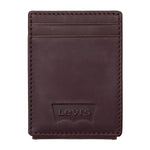 Levi's Men's RFID Magnetic Front Pocket Card Case  Slim Wallet Brown