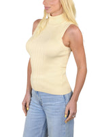Socal Look Ribbed Women’s Sleeveless Turtleneck Top Y2K Cute