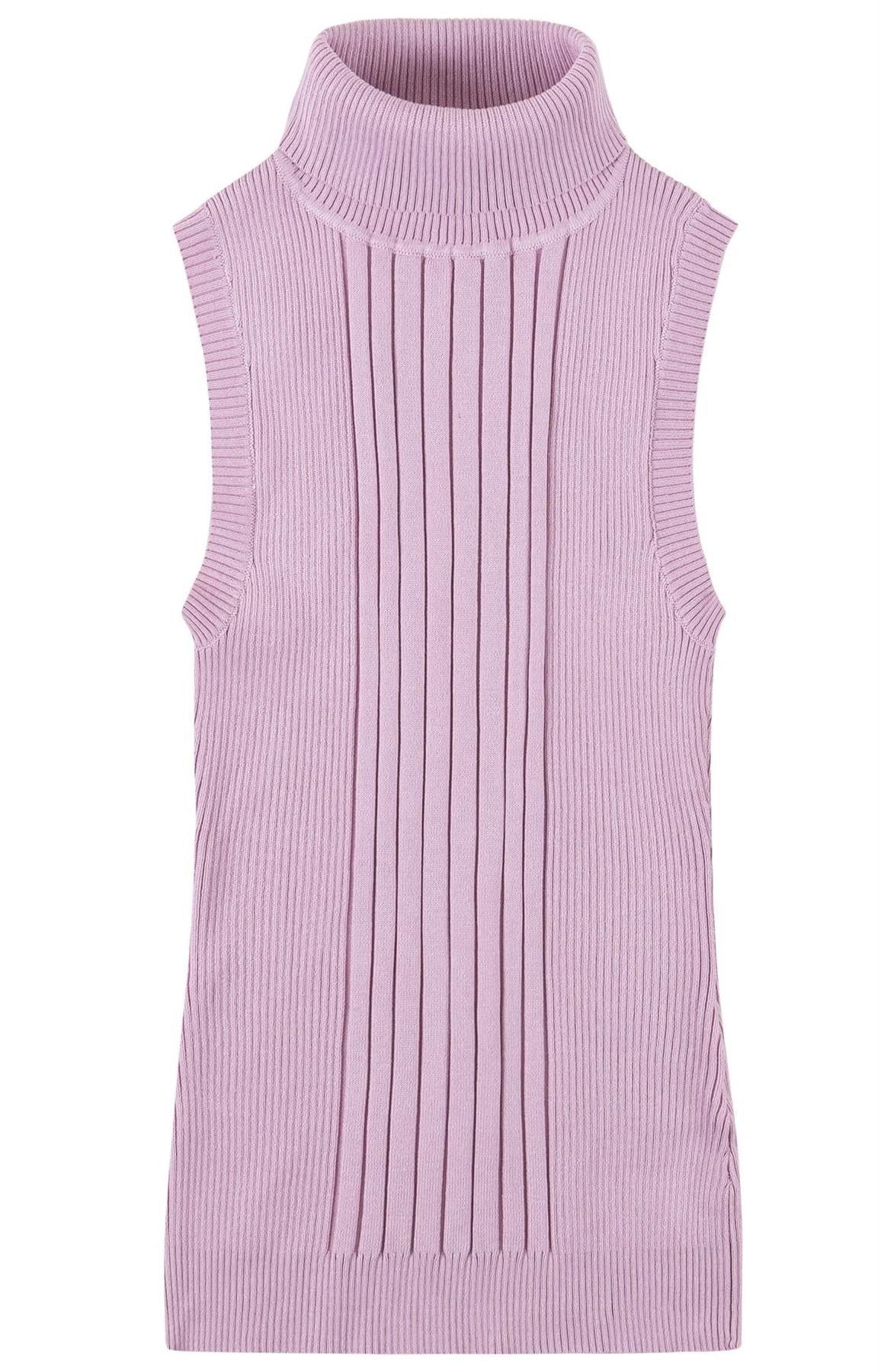 Socal Look Ribbed Women’s Sleeveless Turtleneck Top Y2K Cute