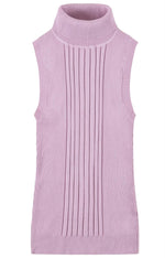 Socal Look Ribbed Women’s Sleeveless Turtleneck Top Y2K Cute