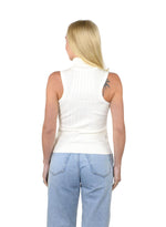 Socal Look Ribbed Women’s Sleeveless Turtleneck Top Y2K Cute