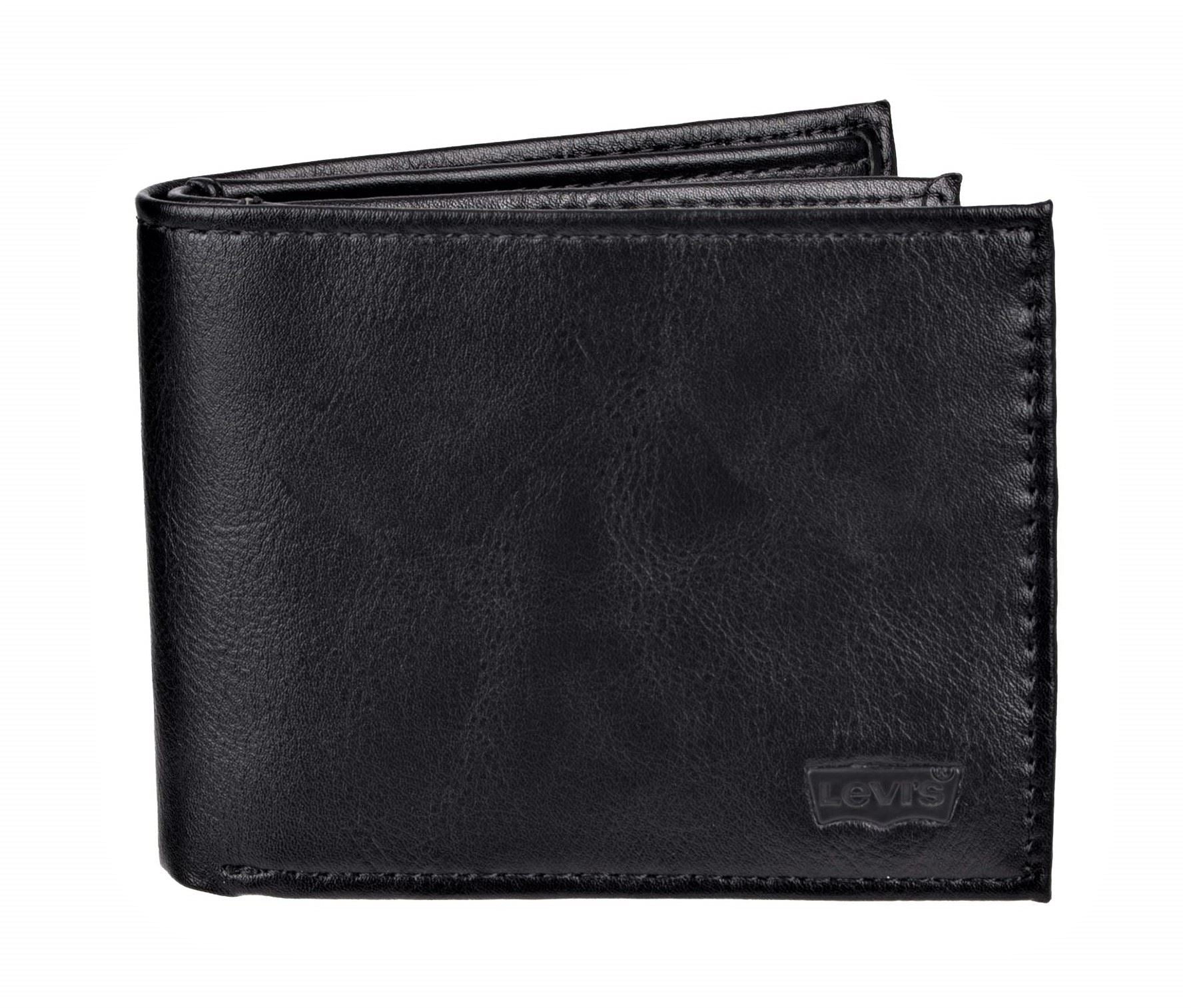 Levi's Men's RFID Bifold Leather Wallet Slim Classic Billfold