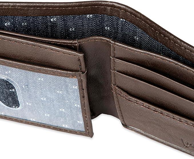 Levi's Men's RFID Bifold Leather Wallet Slim Classic Billfold