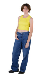 Socal Look Women’s Ribbed Knit Sleeveless Crop Tank Top