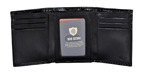 Dockers Men's RFID-Security Blocking Trifold Wallet with Zipper Closure