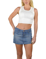 Socal Look Women’s Ribbed Knit Sleeveless Crop Tank Top
