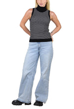 Socal Look Ribbed Women’s Sleeveless Turtleneck Top Y2K Cute
